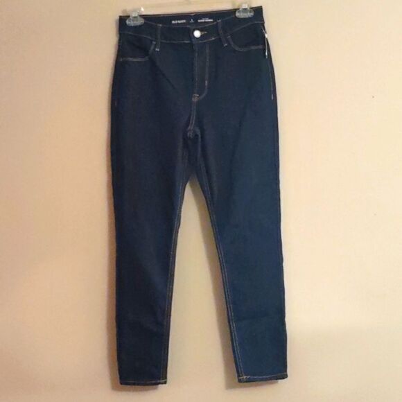 New Old Navy Size 2 short High Rise‎ Super Skinny Dark Wash Ankle Jeans - Picture 1 of 6